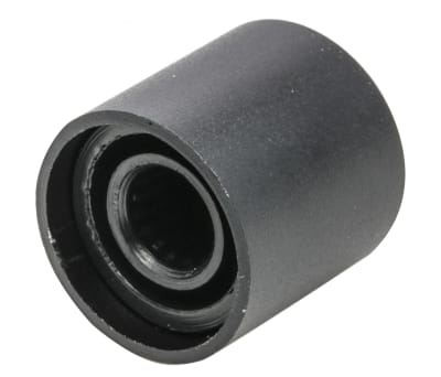 Product image for Knob KMR-15 black dot 6mm splined-18T