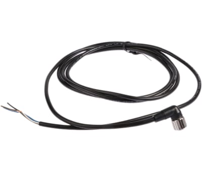 Product image for M12 PVC Connection lead, 4 pin angled 2m