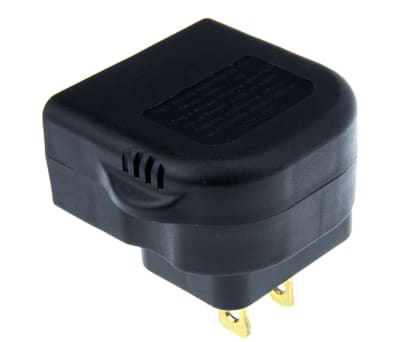 Product image for CEE7 EURO PLUG TO US 2 PIN BLACK