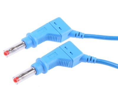 Product image for 4mm test lead, silicone, blue,2m