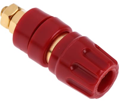 Product image for 4mm panel socket,red,35A,60VDC,CAT I