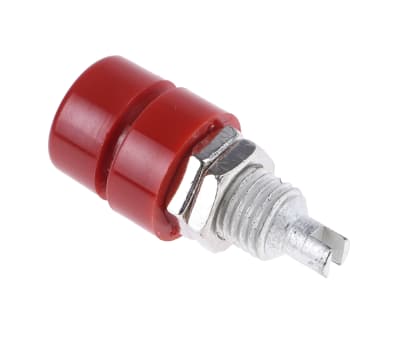 Product image for 4mm panel socket,red,32A,60VDC,CAT I