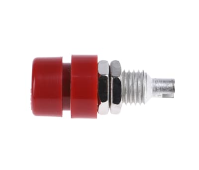 Product image for 4mm panel socket,red,32A,60VDC,CAT I