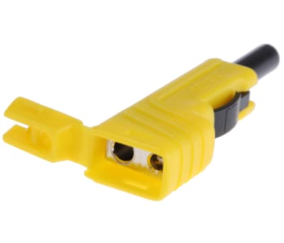 Product image for 4MM SLIDING SLEEVE STACKABLE PLUG,YELLOW