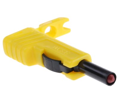 Product image for 4MM SLIDING SLEEVE STACKABLE PLUG,YELLOW