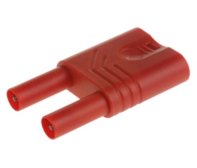 Product image for 4mm insulated jumper plug,red,32A,CAT II