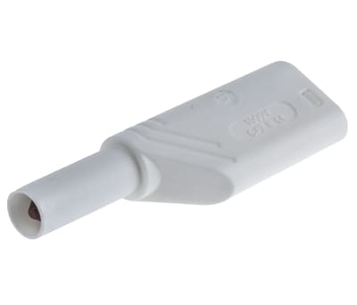 Product image for 4mm stackable safety plug,white,24A