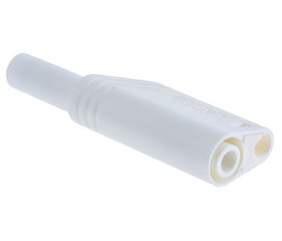 Product image for 4mm stackable safety plug,white,24A