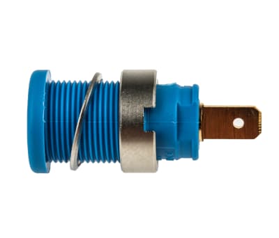 Product image for Hirschmann Test & Measurement Blue Female Banana Socket - Tab Termination, 1000V ac/dc, 25A