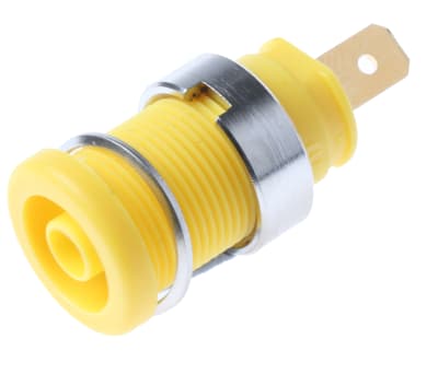 Product image for 4mm safety panel socket,yellow,25A