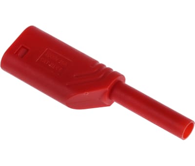 Product image for Hirschmann Test & Measurement Red Male Banana Plug - Solder Termination, 1000V ac/dc, 10A