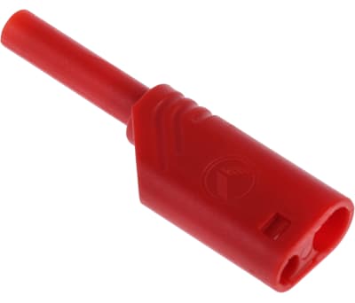 Product image for Hirschmann Test & Measurement Red Male Banana Plug - Solder Termination, 1000V ac/dc, 10A