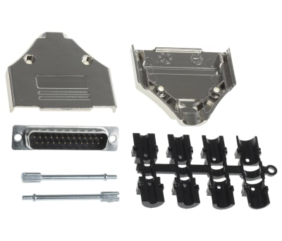 Product image for DSUB PLUG + METALISED HOOD KIT 25WAY