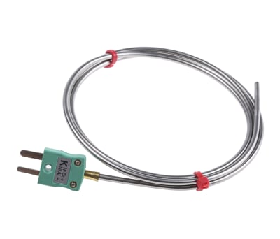 Product image for K insulated thermocouple w/plug,3x1000mm