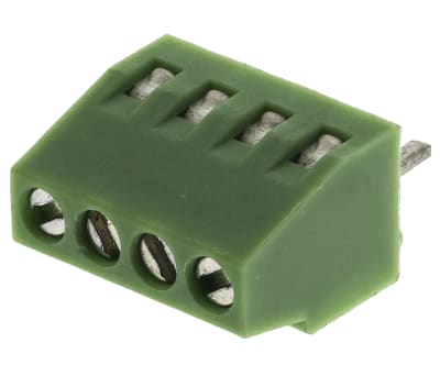 Product image for 4 way PCB terminal block 2.54mm