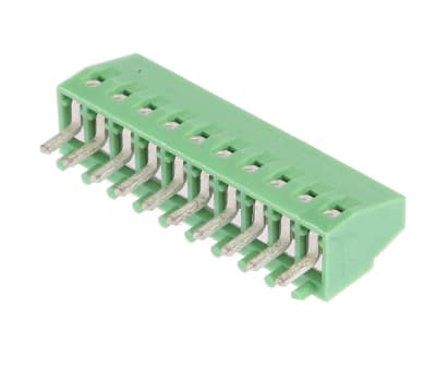 Product image for 10 way PCB terminal block 2.54mm