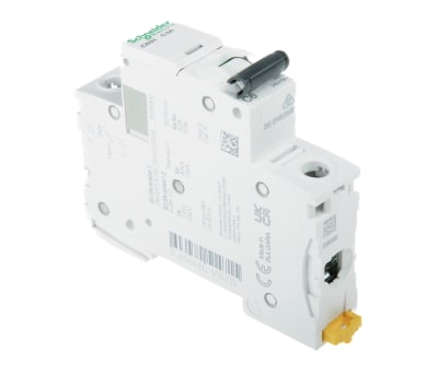 Product image for Schneider Electric Acti 9 6A MCB Mini Circuit Breaker, 1P Curve C, Breaking Capacity 10 kA, DIN Rail, 100 → 133V