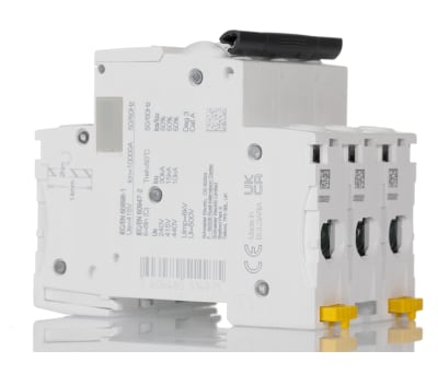 Product image for Schneider Electric Acti 9 16A MCB Mini Circuit Breaker, 3P Curve C, Breaking Capacity 10 kA, DIN Rail, 440V