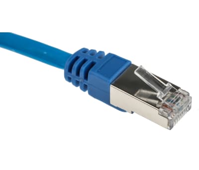 Product image for RS PRO Blue Cat6 Cable FTP LSZH Male RJ45/Male RJ45, 25m