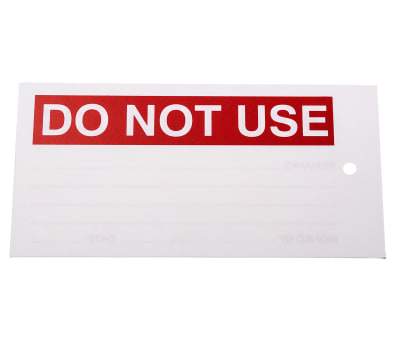 Product image for Heavy Duty Control Tag "DO NOT USE"