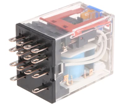 Product image for Plug-in Relay, LED, 14 pin 4PDT 5A 24VDC