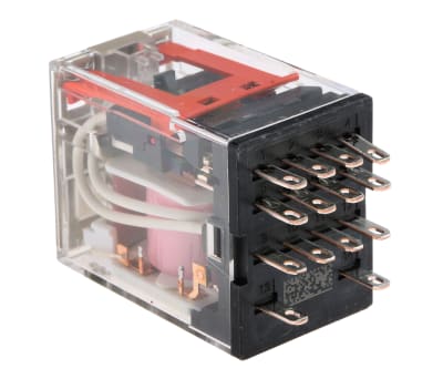 Product image for Plug-in Relay, LED 14 pin 4PDT 5A 120VAC