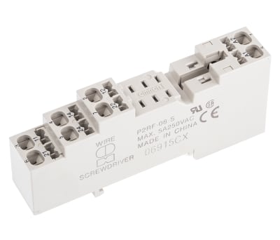 Product image for DIN Rail / Surface 8 Pin Relay Socket