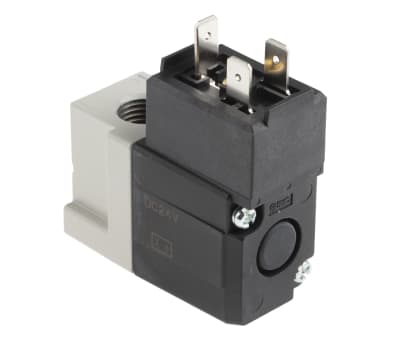 Product image for G1/4, 3/2 solenoid valve, 24v dc, DIN