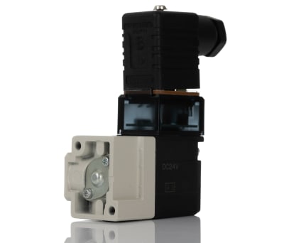 Product image for G1/8, 3/2 solenoid valve, 24v dc, DIN