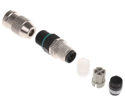 Product image for MOSA M12 MALE STRAIGHT FIELD (IDC) 4W