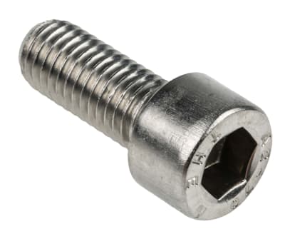 Product image for RS PRO M10 x 25mm Hex Socket Cap Screw Plain Stainless Steel