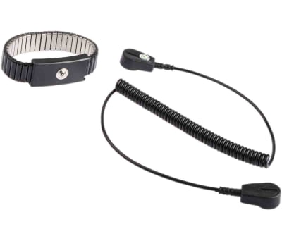 Product image for 4-10mm Stud-Stud Metal Wrist Strap+Cord