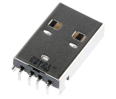 Product image for USB Type A Plug Through Hole Right Angle