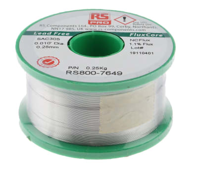 Product image for Lead Free 3% Ag Solder, 0.25mm, 250g