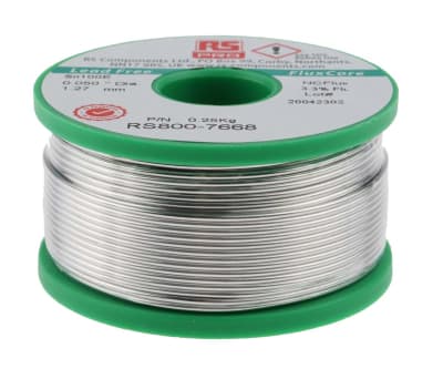 Product image for RS PRO 1.27mm Wire Lead Free Solder, +228°C Melting Point