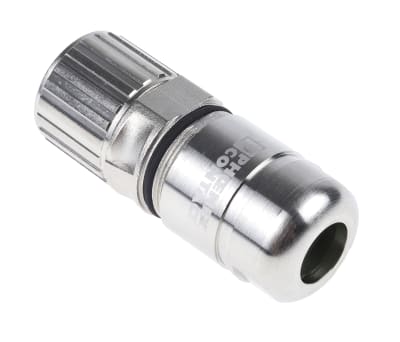 Product image for M23 female crimp connector, 6 way