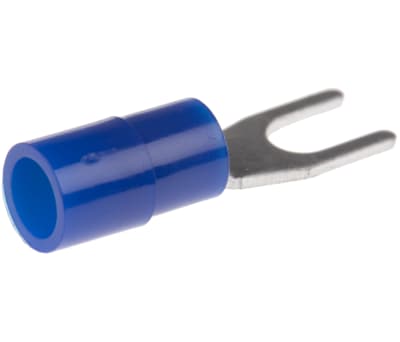 Product image for Fork-type cable lug, blue