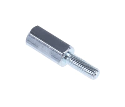 Product image for Threaded spacer,mild steel,M3x15mm,M/F