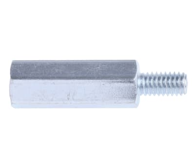 Product image for Threaded spacer,mild steel,M4x20mm,M/F