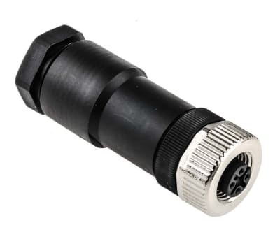 Product image for M12-A,4 pole female power cable conn