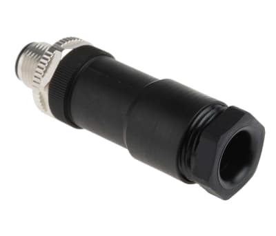 Product image for M12-A,4 pole male power cable conn
