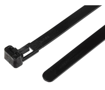 Product image for Cable Tie 250x7.6 Black releasable
