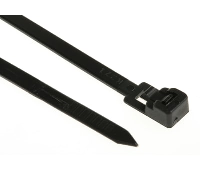 Product image for Cable Tie 250x4.5 Black releasable