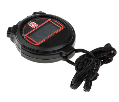 RS Pro Black Digital Desk Stopwatch 10H, 2355059