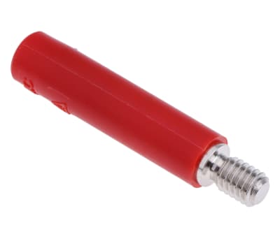 Product image for 4mm screw-in socket,M4 thread,32A,red