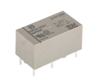 Product image for Relay,Power,DPST-NO,5A,5DC,250/30AC/DC