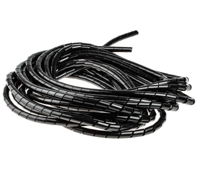 Product image for PE Spiral Wrap 12mm black 10m