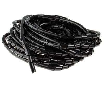 Product image for Nylon spiral wrap 15mm black 10m