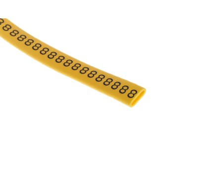 Product image for Slide On PVC Yellow Cable Marker 8