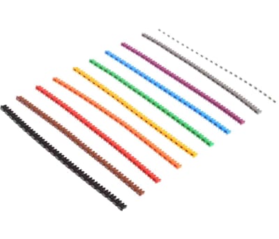 Product image for Clip on Nylon 66  Cable Marker Pk Mixed